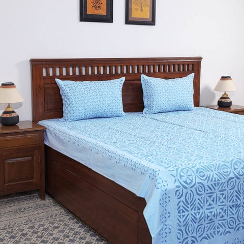 Pure Cotton Applique Work Bedsheet With Pillow