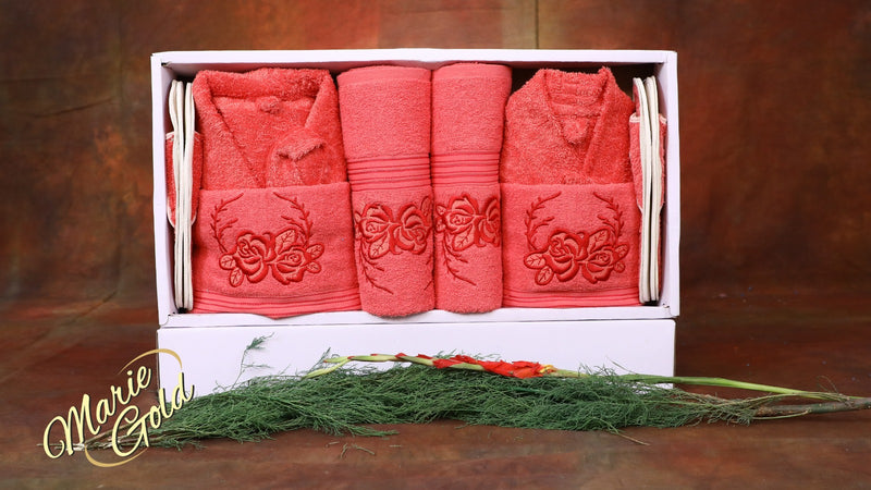 Pure Cotton Bathrobe Set 8 Pices