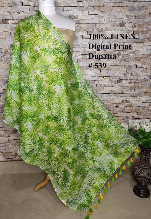 Pure Linen Digital Print Dupatta