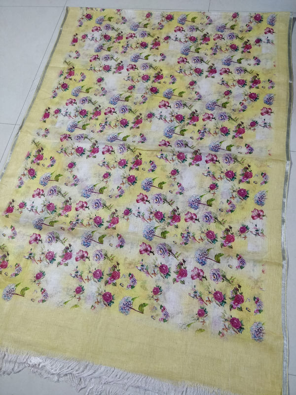 Pure Linen Digital Print Dupatta