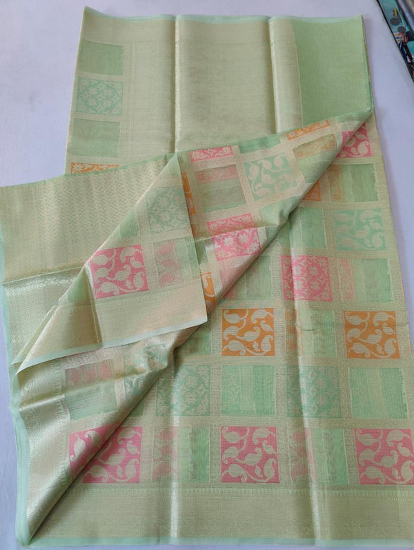 Pure Kota Doriya Zari Work Saree With Heavy Work Blouse .