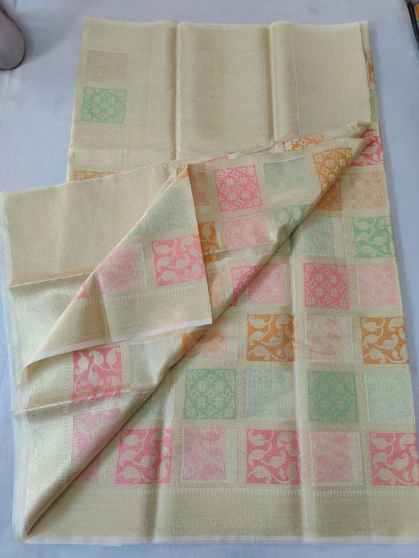 Pure Kota Doriya Zari Work Saree With Heavy Work Blouse .