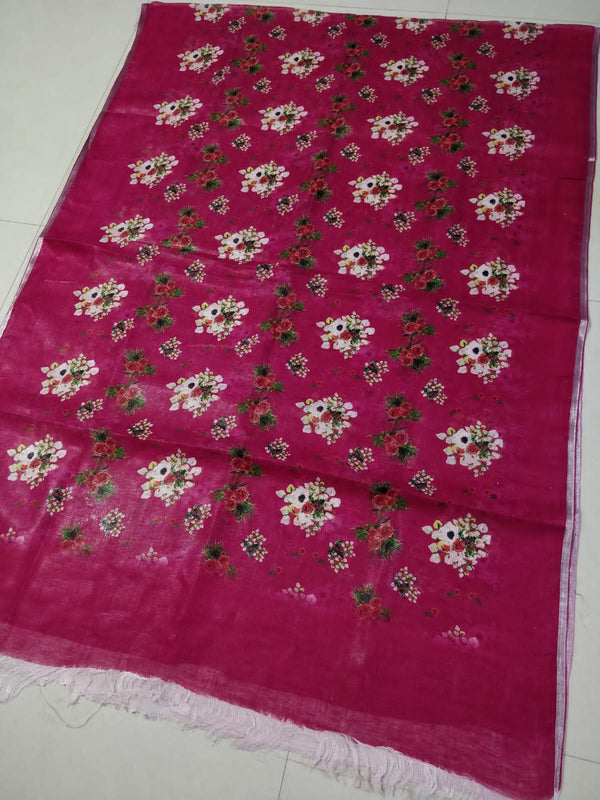 Pure Linen Digital Print Dupatta