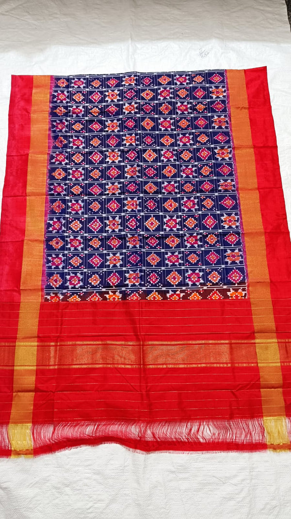 Pure  Ikkat Mulberry Silk Sico Dupatta