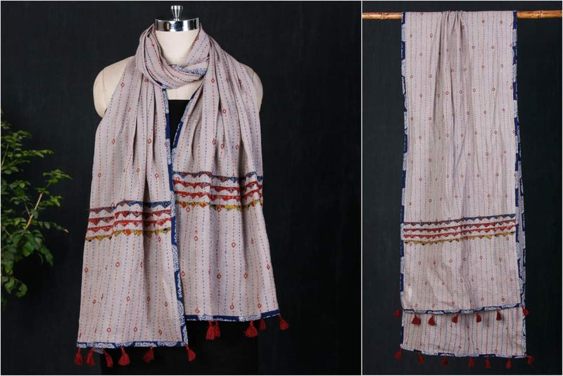 Rajasthani Pure Cotton Applique Work Dupatta