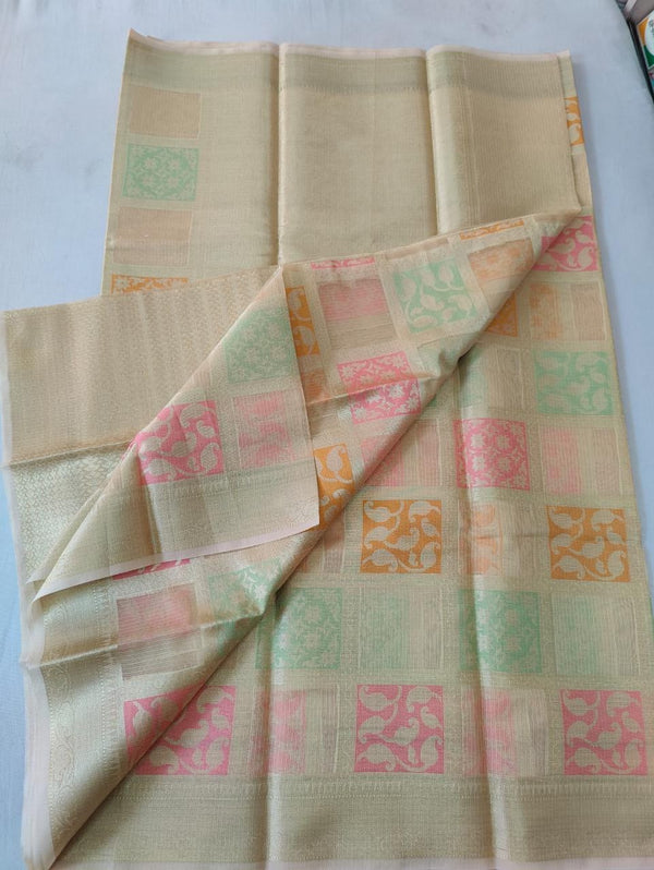 Pure Kota Doriya Zari Work Saree With Heavy Work Blouse .