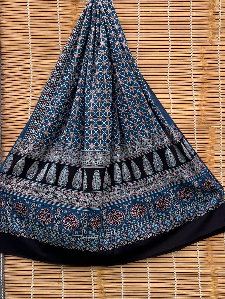 Pure Cotton Azrakh print dupatta