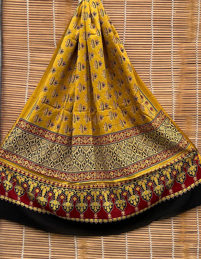 Pure Cotton Azrakh print dupatta