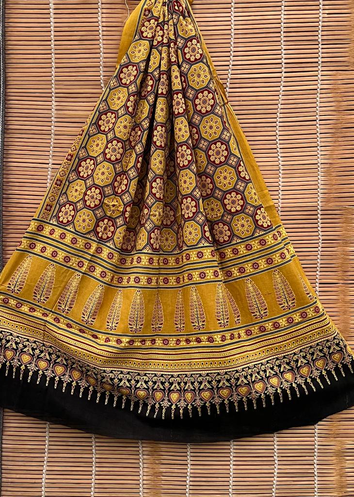 Pure Cotton Azrakh print dupatta