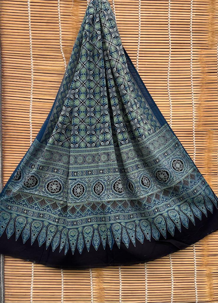 Pure Cotton Azrakh print dupatta