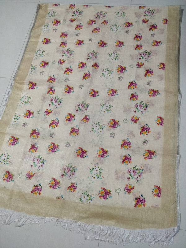 Pure Linen Digital Print Dupatta