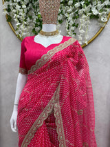 Party Wear Soft Silk Saree With Silk Border Work Blouse