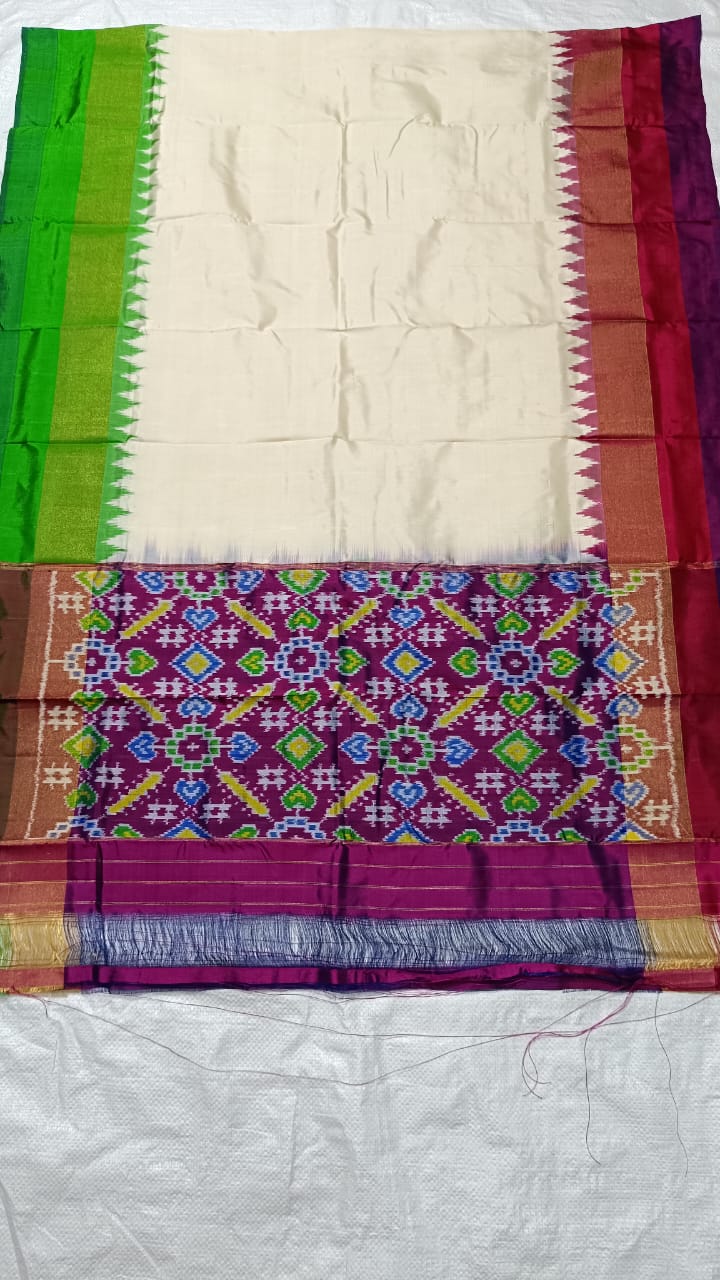 Pure  Ikkat Mulberry Silk Sico Dupatta