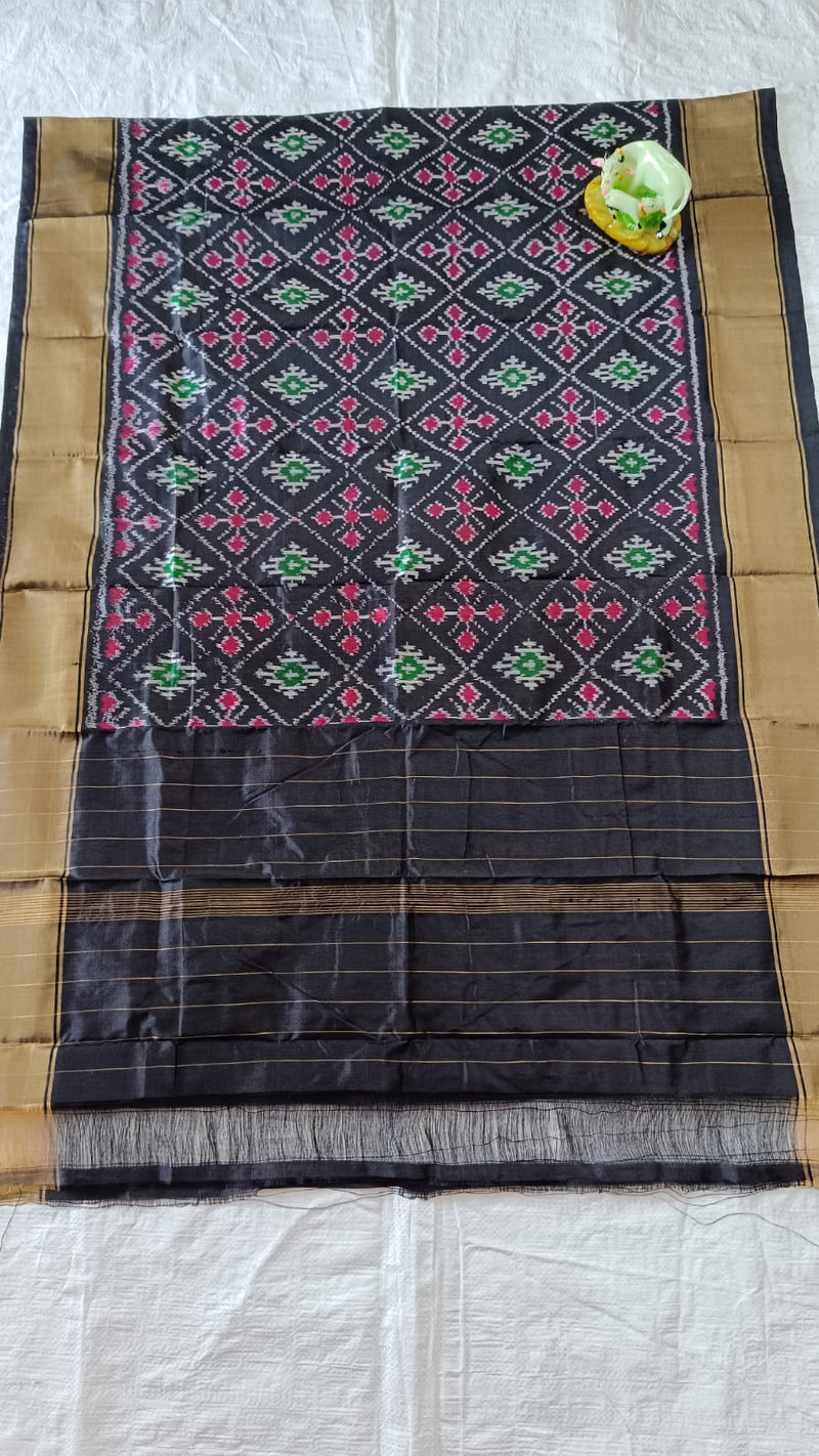 Pure  Ikkat Mulberry Silk Sico Dupatta