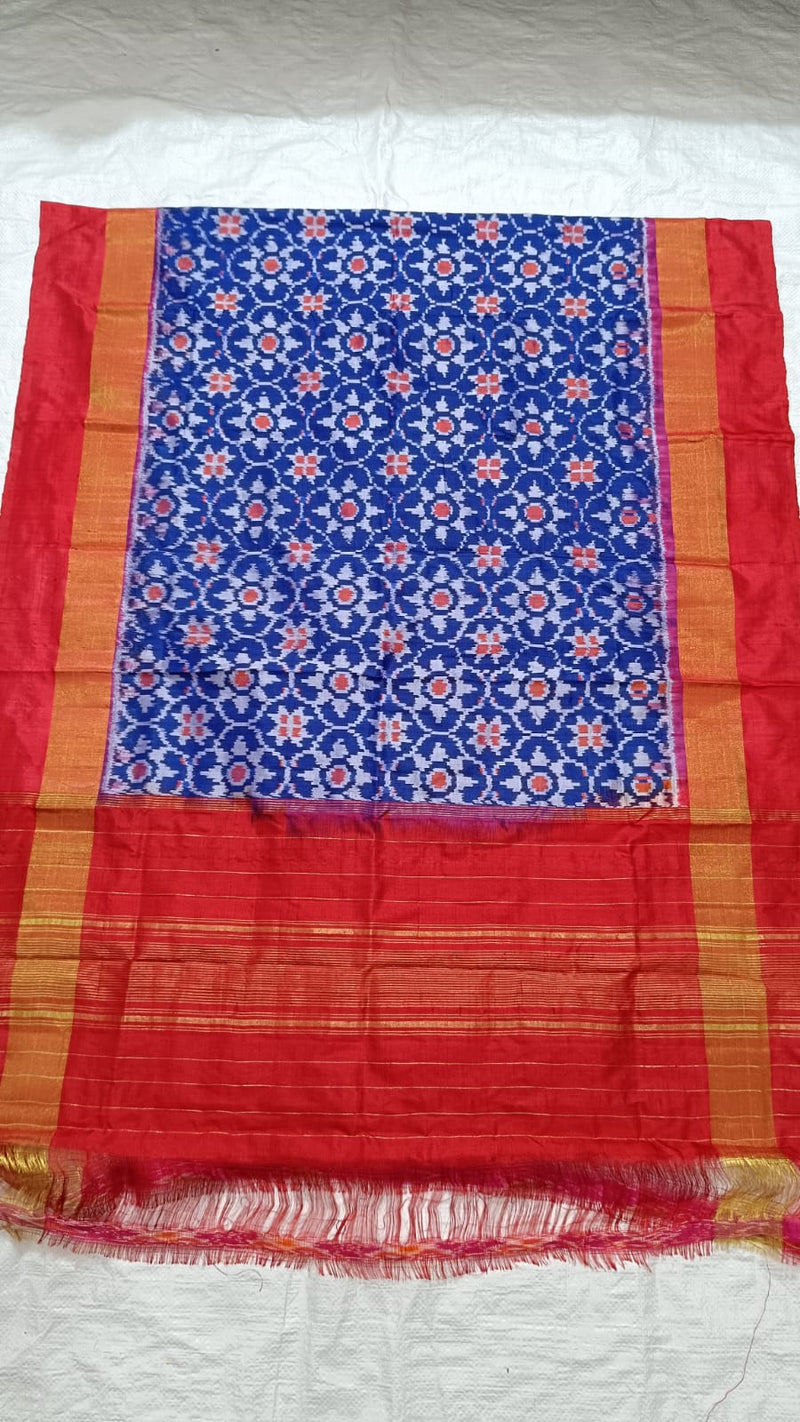 Pure  Ikkat Mulberry Silk Sico Dupatta