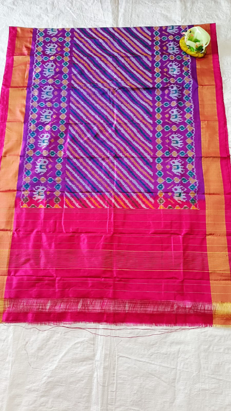 Pure  Ikkat Mulberry Silk Sico Dupatta