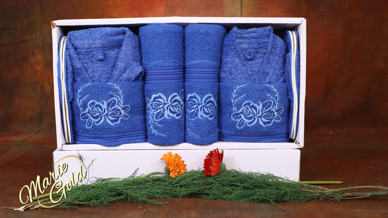 Pure Cotton Bathrobe Set 8 Pices